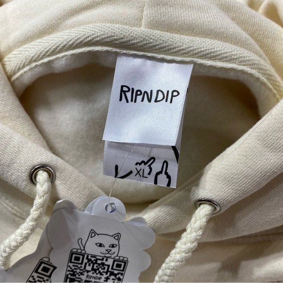 NEW - Rip n Dip - Rabbit Hole Hoodie - Bone - XL - Picture 6 of 6
